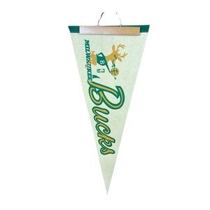 Original Vintage 1960- 70’s NBA Milwaukee Bucks Basketball Men’s Stadium Pennant